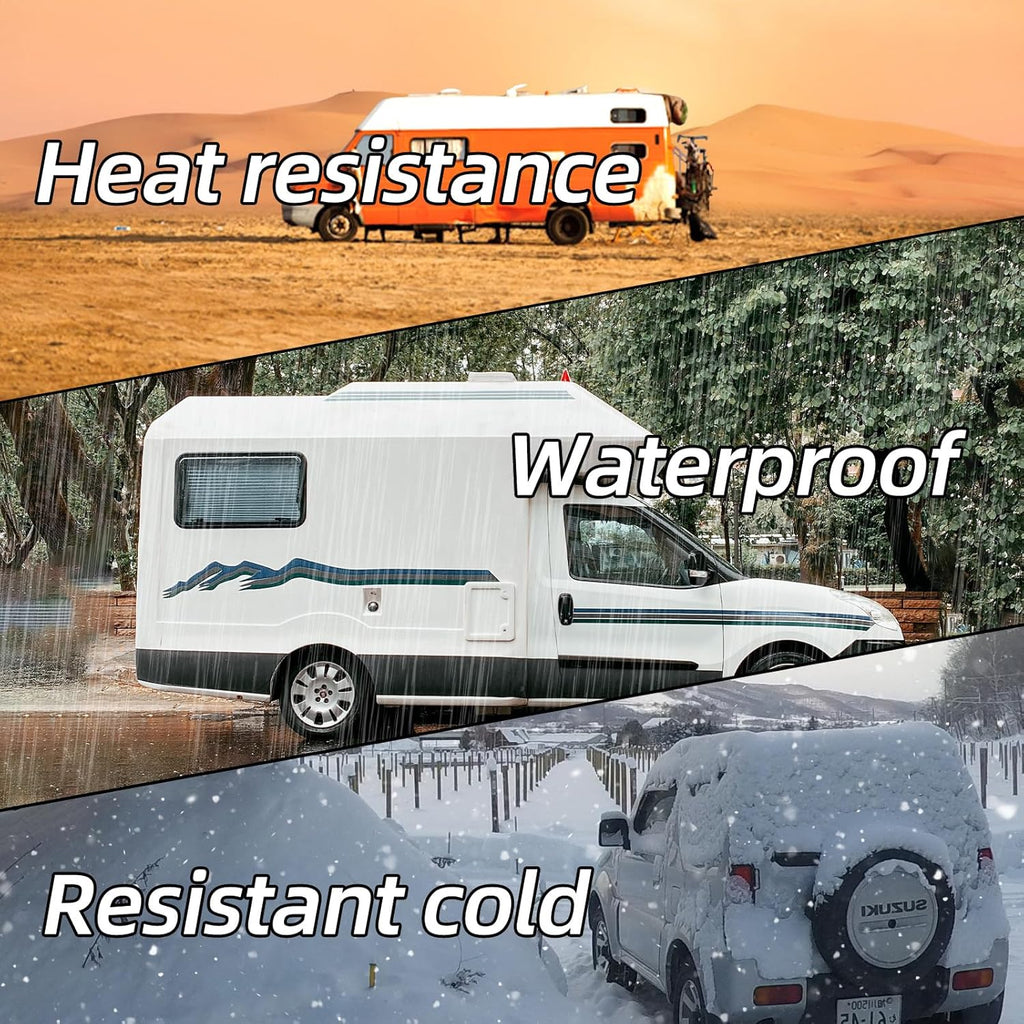 ROSEUP RV Roof Repair White Tape, 4 Inch X 50 Feet, RV Repair Seal Tape for Camper Roof Repair, Trailer Roof Sealant, Stop Camper Roof Leaks, UV-Resistant, Weatherproof, White