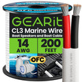 GEARit Speaker Wire 14 Gauge (200ft), Red/Black Speaker Cable 14AWG, Duplex 2-Conductor, Speaker Wires for Boat, RV, Camper, Trailer, Automotive, in-Wall and Outdoor Use