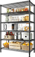 REIBII 71" H Storage Shelves 6 Tier Wire Shelving Unit 1200LBS Metal Shelves Adjustable Shelving Units and Wire Shelf Storage Rack Shelf Metal Shelving, Dorm Storage Shelves, 71" H x 29" W x 14" D