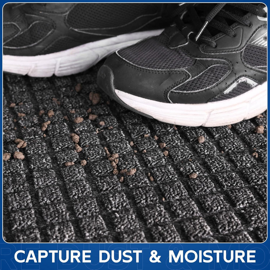 Durable Front Door Mat, 72" x 24" Heavy Duty Indoor Outdoor Doormat for Entryway, Non-Slip Rubber Backing, Stain and Fade Resistant Commercial Floor Mat for Home Office Entry