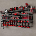 48" Large Power Tools Organizer Wall Mount,12 Drill Holder for Garage, Workshop Heavy Duty Storage Rack