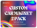 Custom Magnetic Bumper Stickers 2 Pack | Personalized Logo, Text, and Image Reflective Magnetic Signs for Vehicles | Effective Advertising Signs | Various Size | Weather-Resistant-3.5x12in