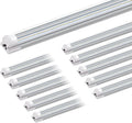 Barrina 8FT LED Shop Light, 100W 15000LM 6500K Super Bright White, Linkable T8 Shop Lighting LED V Shape Led Tube Lights, Ceiling Lights Fixtures for Garage, Workshop, ETL Listed, 10 Pack