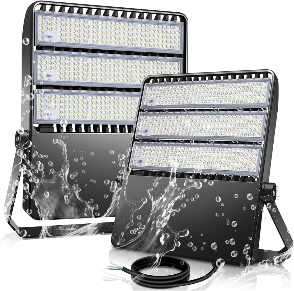 360W LED Stadium Lights Ultra-Brightness 50800 Lumen 5000K Daylight Outdoor Stadium Floodlights Commercial IP65 Field Arena Light with Adjustable Bracket 2 Pack