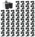 3-H Broom Hanger,Mop Holder Wall Mount 50 Pack, Broom Holder Wall Mount for Hanging and Organizing Shovel,Rake,Brush,Yard Tools in Kitchen,Laundry Room,Bathroom,House(Black)