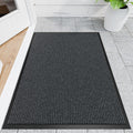 Front Door Mat, 3' x 4' Heavy Duty Indoor Outdoor Door Mat for Entryway, Commercial Door Mats Entrance, Low Profile Welcome Mats Non-Slip, Durable Rubber Backing Entry Mat for Patio, Home