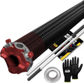 Garage Door Torsion Spring 234x1.75x33 Includes 1” Steel Bearing, Non-Slip Gloves, and Winding Bars for Left Side of Garage Door Precision E-Coating 5-Year Warranty Min. 30,000 Cycles (Red Cone)