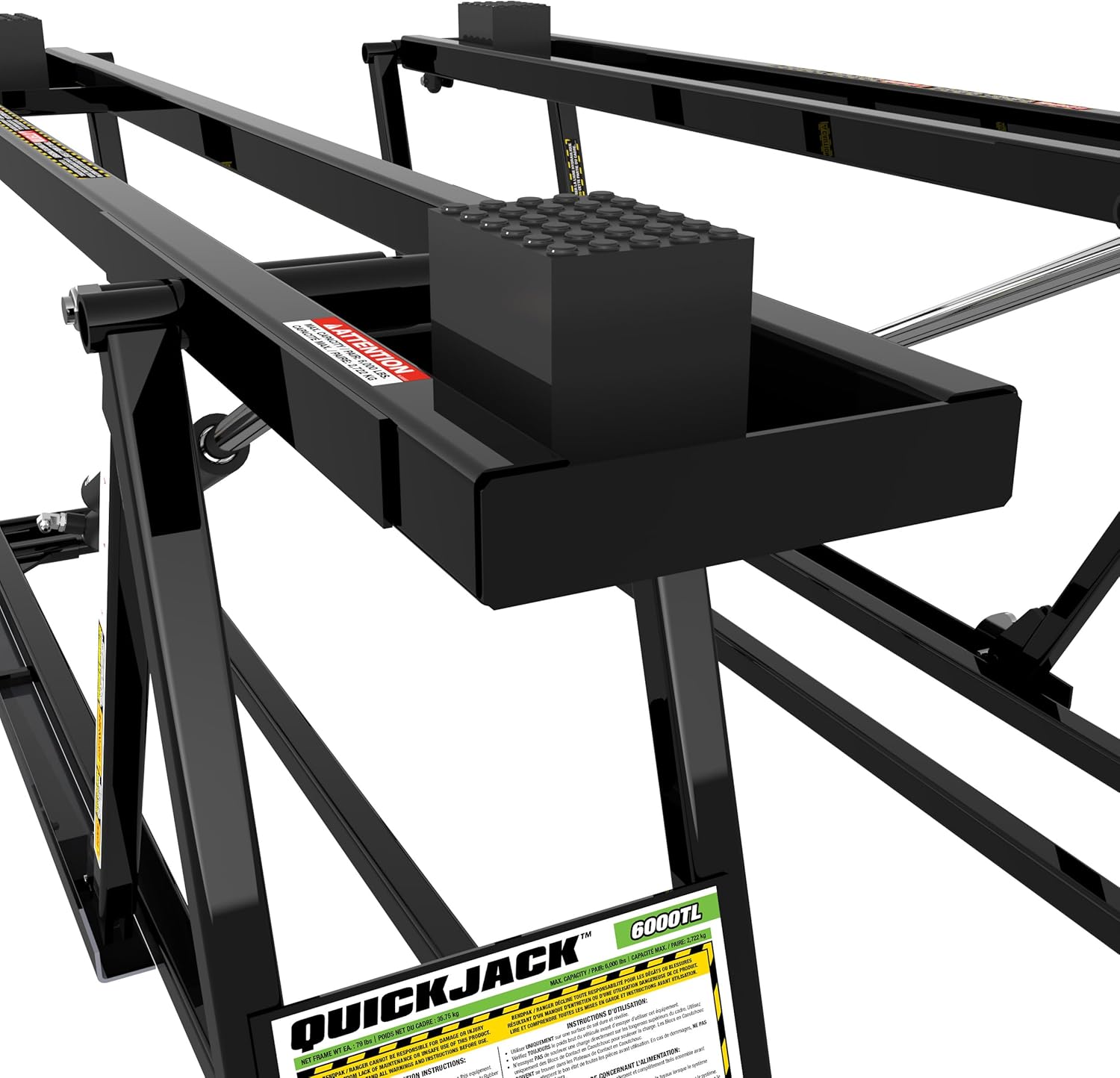 QuickJack 6000TL Portable Car Lift with 6,000lb Capacity, with 110V Power Unit, Safe & Portable Design Garage Lift for Home, Garage, Shop, or Mechanic Auto Repair