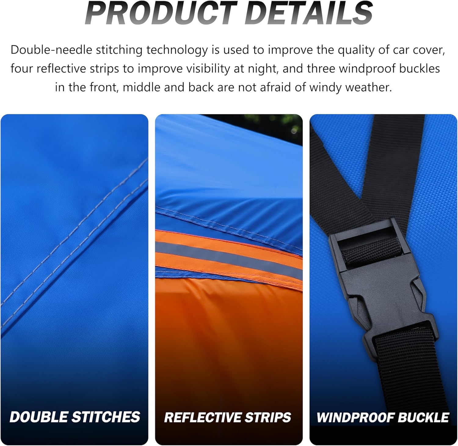 Heavy Duty Outdoor Car Cover Windproof All Weather Waterproof Sun Rain UV Dust Snow Protection Outdoor,Fit Coupe Audi R8,Chevrolet Corvette etc.Size C3