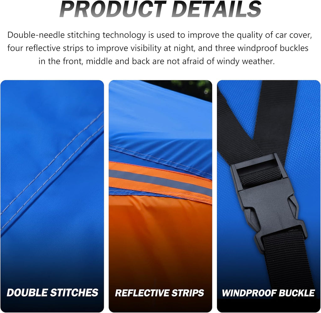 Heavy Duty Outdoor Car Cover Windproof All Weather Waterproof Sun Rain UV Dust Snow Protection Outdoor,Fit Coupe Mazda Miata/MX-5, BMW Z3, Honda S2000 etc.Size C1