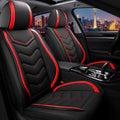 Car Seat Covers for Chrysler Pacifica 2004-2025, Stylish Sport Seat Cover, Premium Nappa Leather Car Seat Cover. Automobile Seat Covers Sets.(Standard 2 Seats/Black Red)