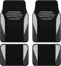 Skechers Car Floor Mats,Waterproof Universal Fit Car Mats,Faux Leather Car Floor Mats,Carbon Floor Mats for Cars with Anti-Slip Skechers Heel Pad Fit for SUV,Vans,Sedans,Trucks,Grey