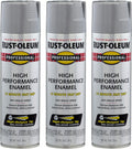 Rust-Oleum 7515838-3PK Professional High Performance Enamel Spray Paint, 14 Oz, Aluminum, 3 Pack