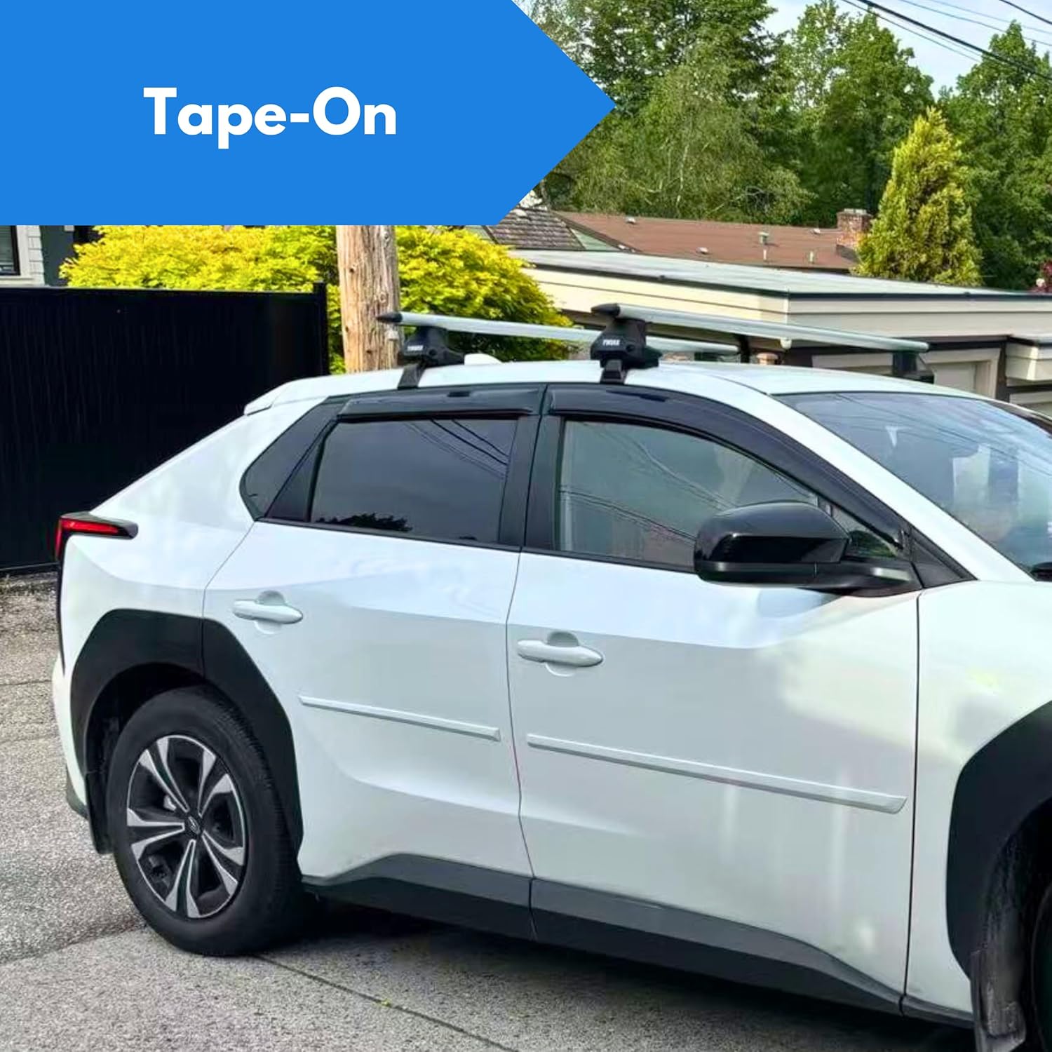 KPY Window Visor Compatible with Lincoln MKT 2010, Rain Guard Window Vent Deflectors Tape-On Style