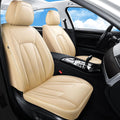 Car Seat Covers,Waterproof Seat Covers Front Pair, Leather Car Seat Covers,Universal Seat Cushion Protector for Most Cars SUV Trucks,Beige