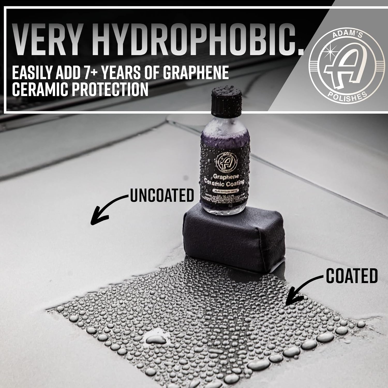 Adam's Polishes UV Graphene Ceramic Coating - 10H Ceramic Coating for Cars W/UV Glow Technology | 7+ Years of Protection | Apply After Car Wash Clay Bar Car Buffer Polisher | Boat RV Motorcycle