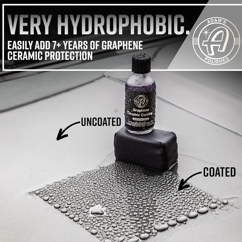 Adam's Polishes UV Graphene Ceramic Coating - 10H Ceramic Coating for Cars W/UV Glow Technology | 7+ Years of Protection | Apply After Car Wash Clay Bar Car Buffer Polisher | Boat RV Motorcycle
