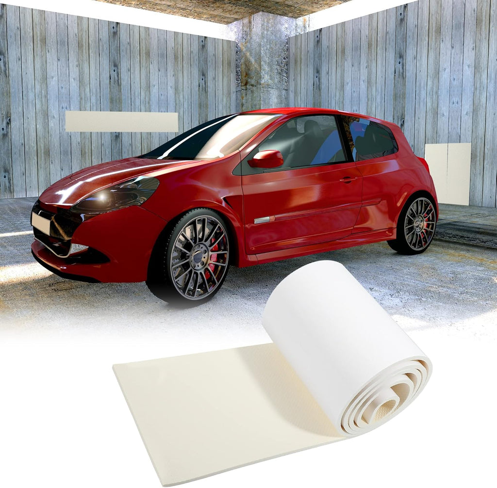 X AUTOHAUX 2000x200x6.5mm Car Garage Wall Guard Door Bumper Universal Protector Anti Collision Waterproof White