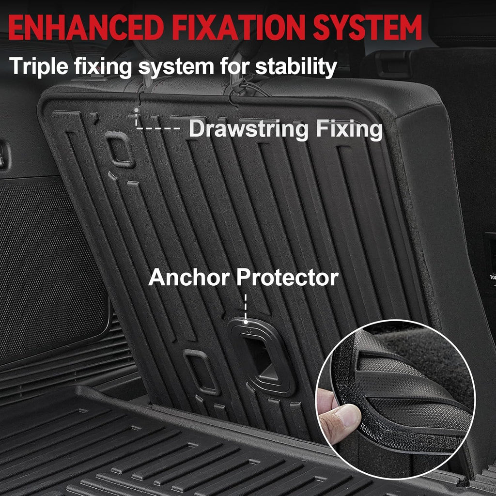 Floor Mats for 2025 2020-2024 Ford Explorer (6-seat), All Weather TPE Floor Mat Cargo Mat with Backrest Mats for Ford Explorer ST Car Accessories