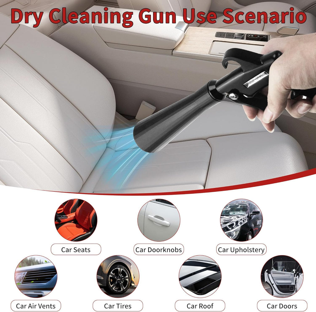 HANDY High Pressure Car Interior Cleaning Gun Interior Dryer Hair Dryer Car Detail Gun Fast Drying Blows Away Dust and Dirt Using Air