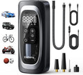 Tire Inflator Portable Air Compressor, 150PSI Air Pump for Car Tires with Digital Pressure Gauge, Bike Tire Pump with LED Light, Auto Shut-Off, Portable Tire Inflator for Car, Bike, Motorcycle, Ball