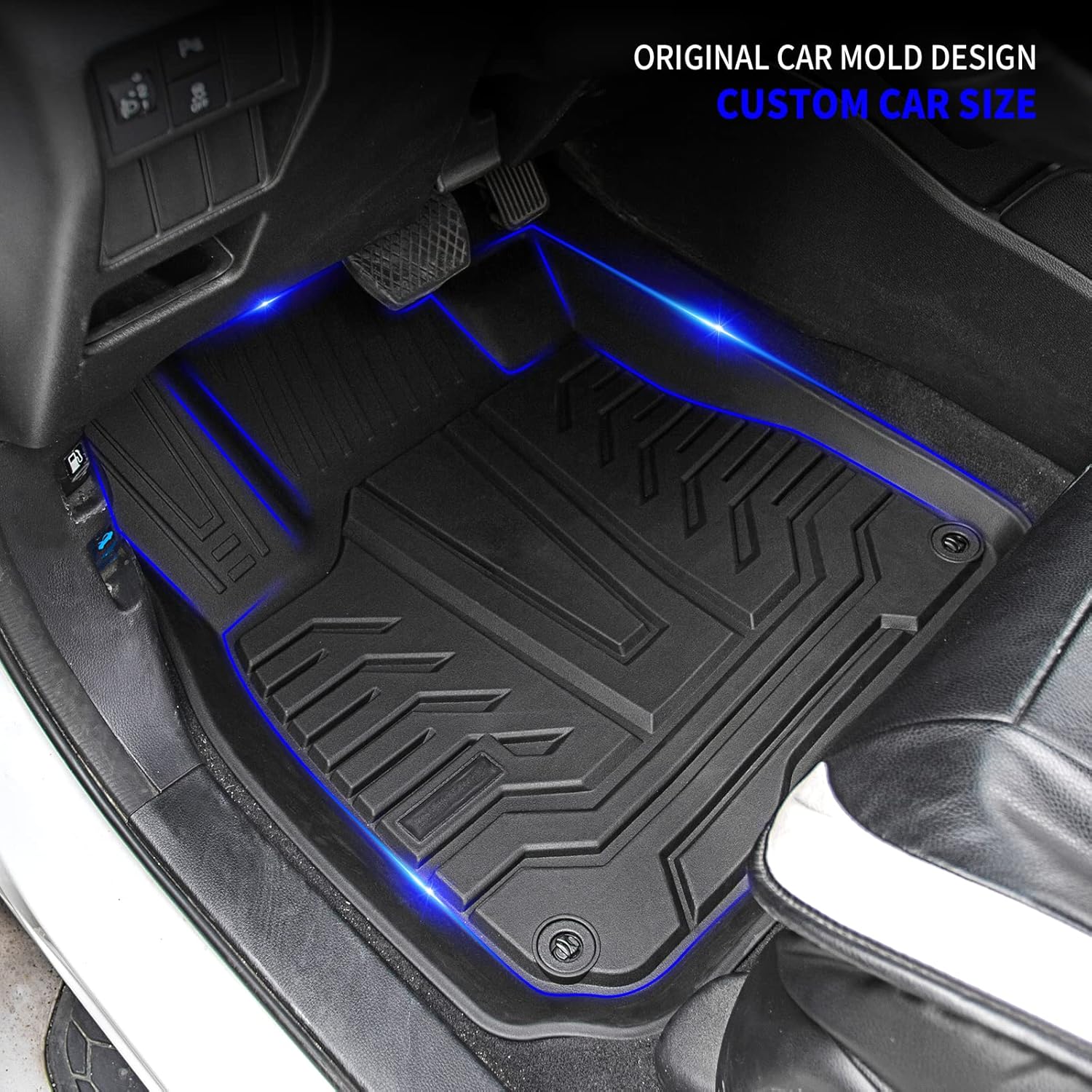 Rongtaod Floor Mats Compatible with 2017-2022 Honda CRV Cargo Liner Trunk Mat TPE All Weather Trunk Liner 2021 CR-V Accessories (Trunk Mats+Floor Mats)