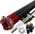 Garage Door Torsion Spring 225x2x27 Torsion Springs for Left Side of Garage Door with 1" Steel Bearing, Gloves, and Winding Bars Precision E-Coating 5-Year Warranty Minimum 30,000 Cycles (Red Cone)
