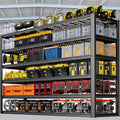 67" W Garage Shelving Heavy Duty, Adjustable 6 Tier Metal Shelves, Commercial Metal Shelf Rack, Industrial Shelving