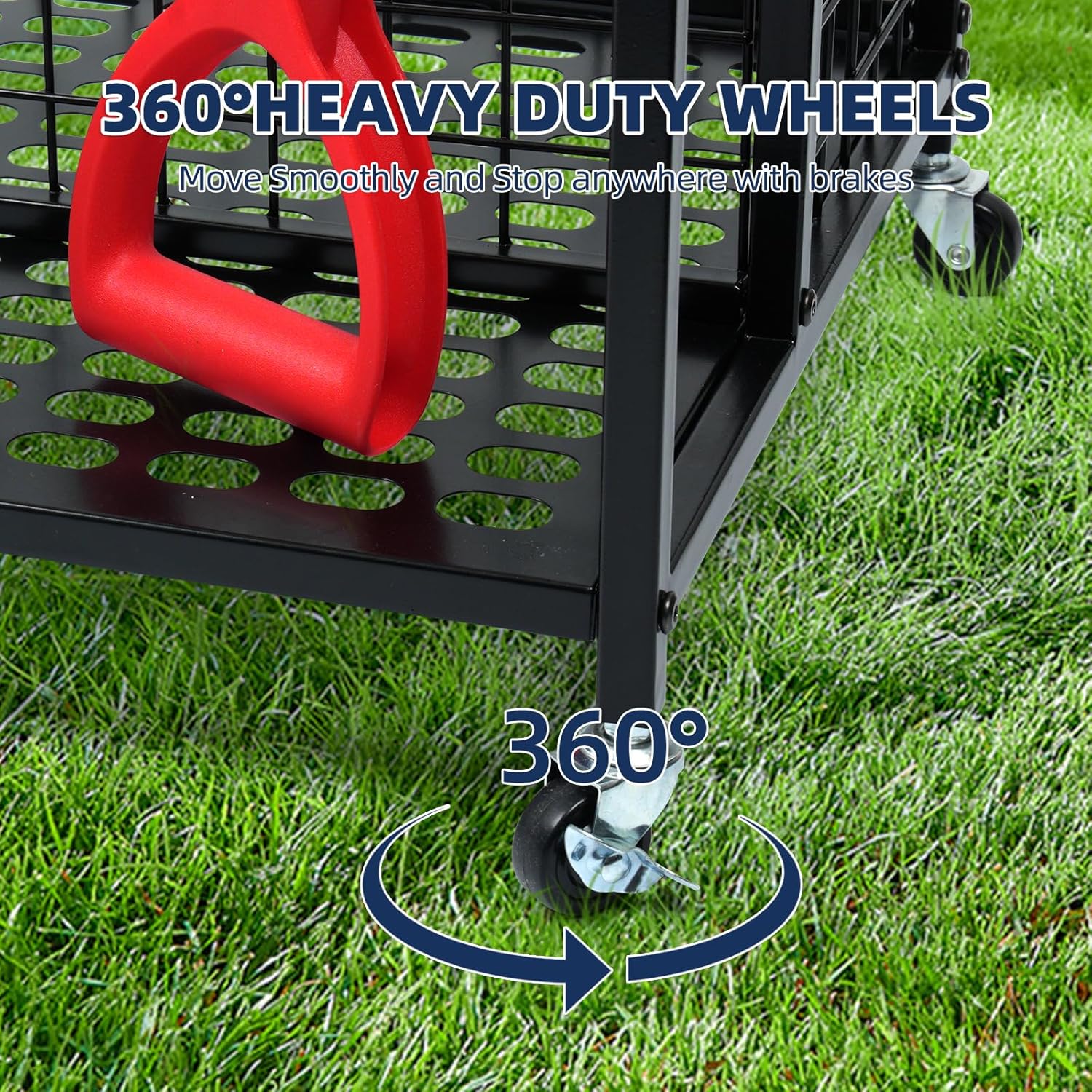 Heavy Duty Garden Tool Storage and Organizer, Yard Tool Organizer with Wheels, Thickened Metal Large Tool Organizers and Storage for Garage, Shed, Outdoor