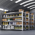 ZZV 78" W x 78" H Garage Shelving Heavy Duty Storage Shelves 5 Tier Stainless Steel Industrial Shelf Adjustable Garage Shelving Unit Utility Rack Shelf for Warehouse Basement Kitchen, 3858 LBS