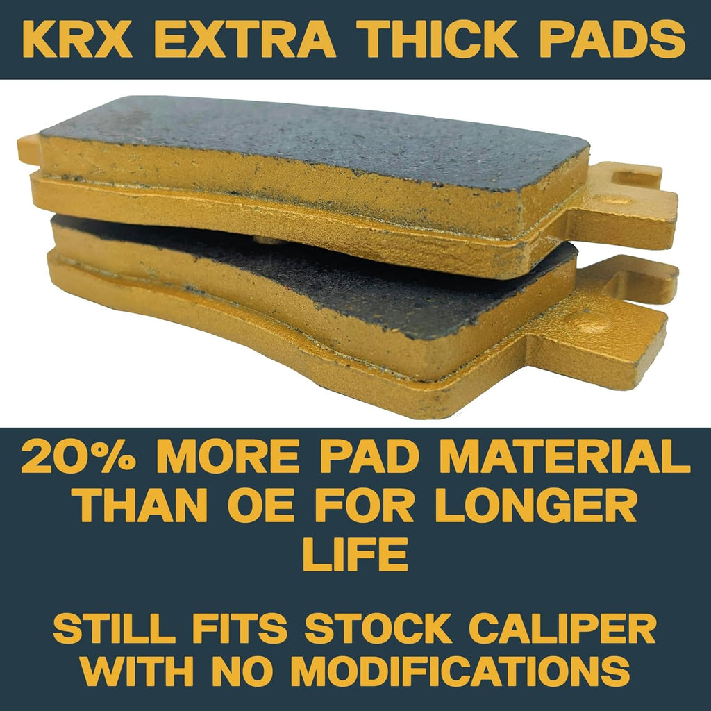 Extra Thick Ceramic Brake Pad Set fits Kawasaki KRX/KRX4 1000 2020-2025 Front & Rear (Extra Thick)