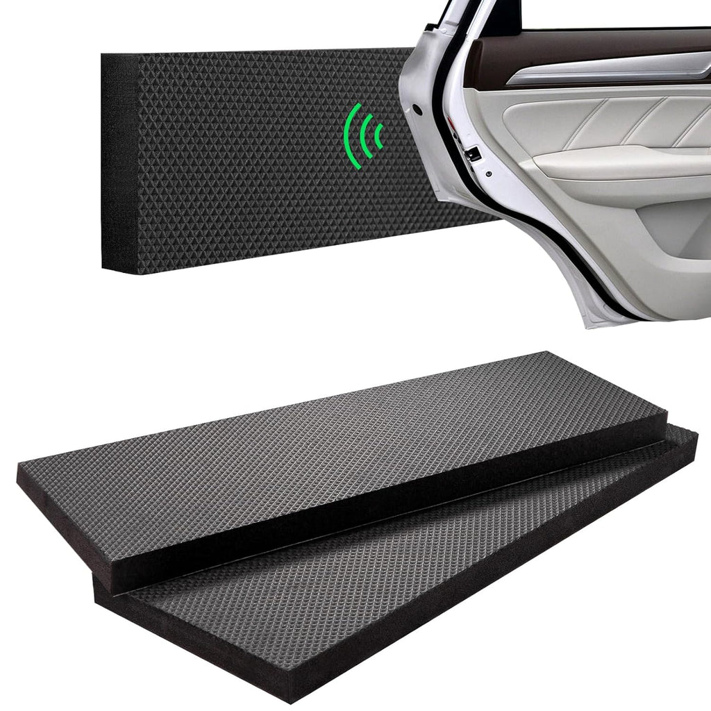 Spurtar Garage Wall Protector, 2 Pack Garage Car Door Protector and Mesh Fabric Thick Adhesive Padding, Resilient EVA Foam Car Door Bumper Guards for Parking Aid, 15.7" x 5.9“x 3/4"