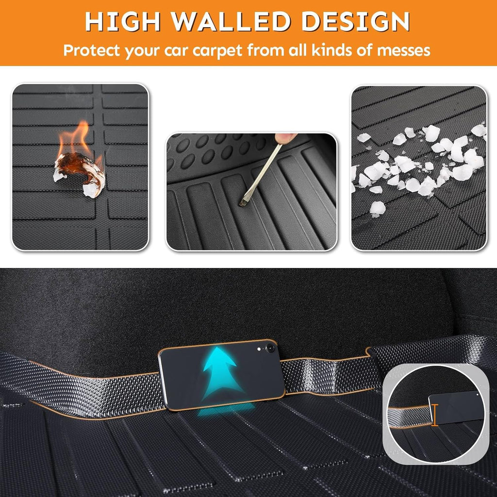 Binmotor-Floor Mats for Ford Expedition Max 2021-2025 (Only for 8 Seats with 2nd Row Bench Seat), TPE All Weather Car Mat for Ford Expedition Max Accessories