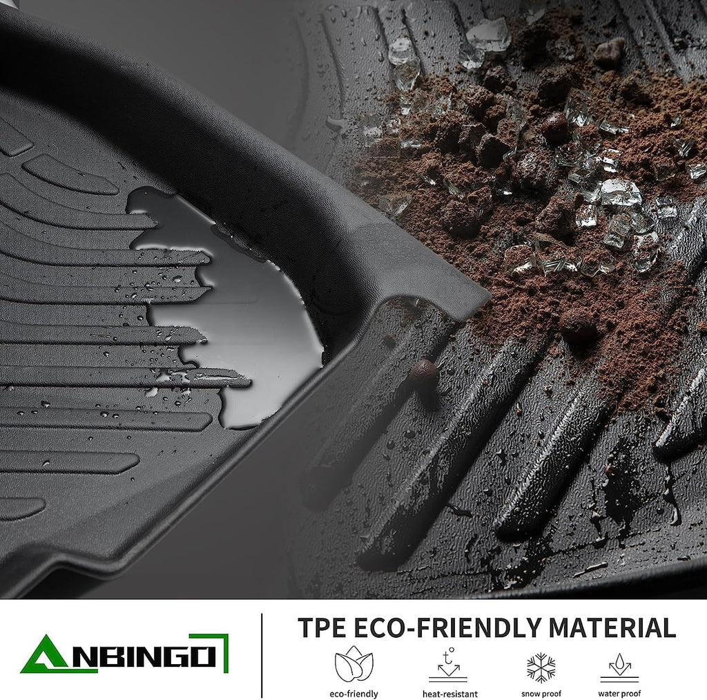 ANBINGO®Floor Mats Fit for Chevy Colorado (Crew Cab) 2023-2025/GMC Canyon All Weather Mats for Chevy Colorado TPE Car Mat Rugs for Chevy Colorado Rubber Trunk Carpet for Colorado Accessories