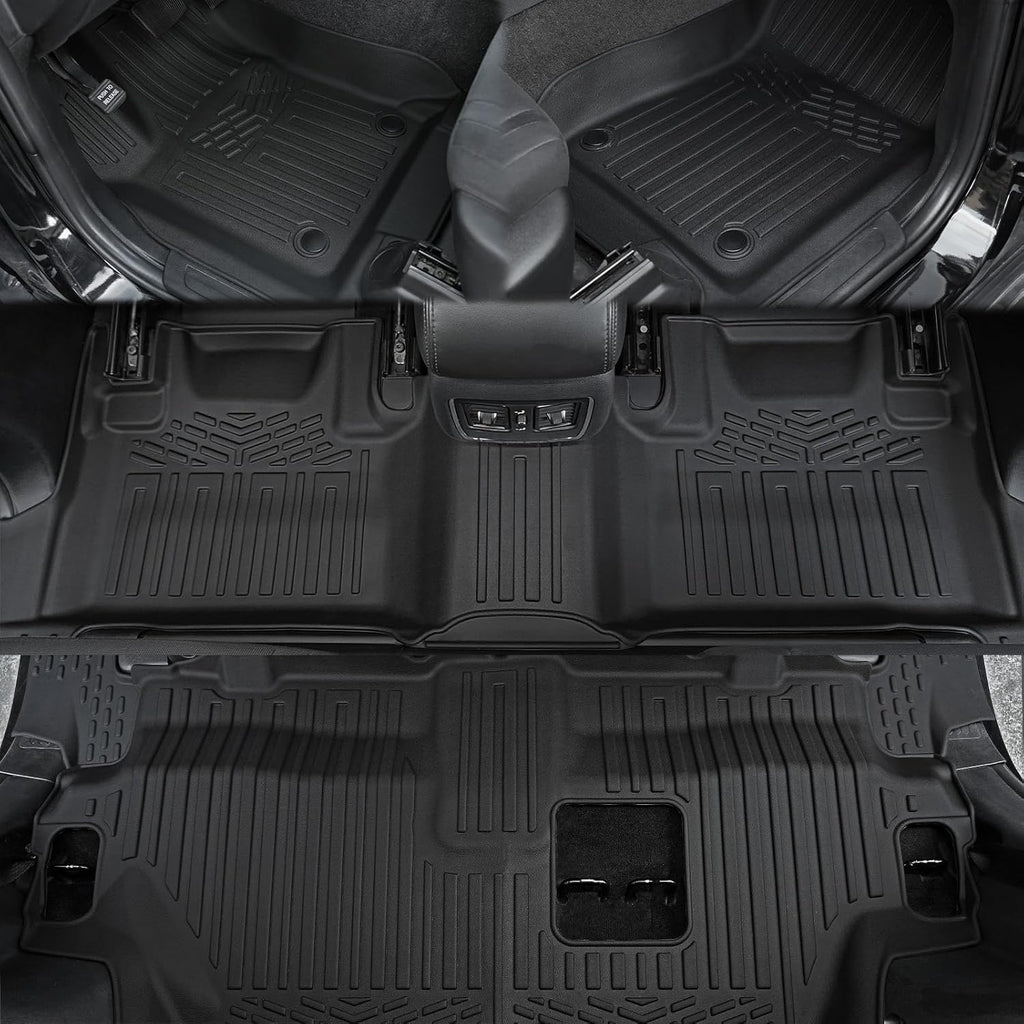 Floor Mats for 2016-2024 2025 Dodge Durango 7-seat, All Weather TPE Cargo Liner Cargo Mat and 3rd Row Backrest Mats for RT/GT Durango Accessories