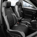 FREESOO CRV Seat Covers Full Set, for Honda CRV LX EX EX-L Sport Touring Hybrid 2017 2018 2019 2020 2021 2022, Custom Fit Car Seat Covers, Waterproof Leather Seat Covers, Black & Gray