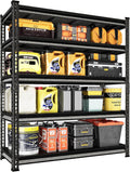 48" W Garage Shelving Heavy Duty, 3000LBS Loads Adjustable Garage Storage Shelves, 5-Tier Metal Shelving Units and Storage Racks, Industrial Utility Shelf,47.4" Wx23.6 Dx78 H, Silvery
