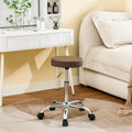 Salon Rolling Chair, Adjustable Stools with Wheels 19.5’’-26.6’’, Coffee Brown Hair Cutting Stool (Coffee Brown)