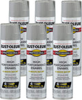 Rust-Oleum 7581838-6PK Professional High Performance Enamel Spray Paint, 15 oz, Gloss Light Machine Gray, 6 Pack