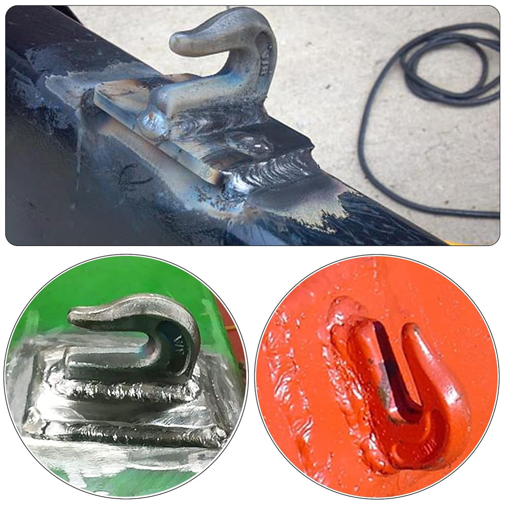 3/8 inch Weld On Grab Hooks,6PCS Heavy Duty Clevis Grab Chain Hook, G70 Tractor Bucket Hooks Great for Car, Truck, Tractors, Loader Bucket Forklift Trailer