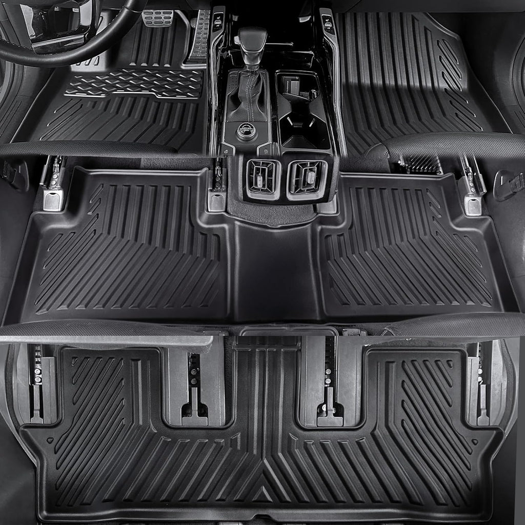 GALVAGNIATE Floor Mats for 2021-2024 2025 Kia Sorento 6-Seat/7-Seat (Not for Hybrid), All Weather TPE Floor Mat and 2-in-1 Cargo Liner with Backrest Mat for Sorento Accessories