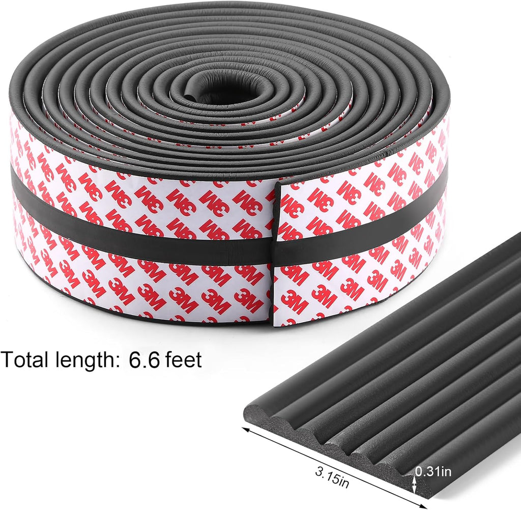 Baby Proofing Edge Protector 6.6 feet with 3M Strong Adhesive Pre-Taped, Baby Proof Padding Extra Wide Edge Safety Guards for Sharp Edges, Table, Desk- Black