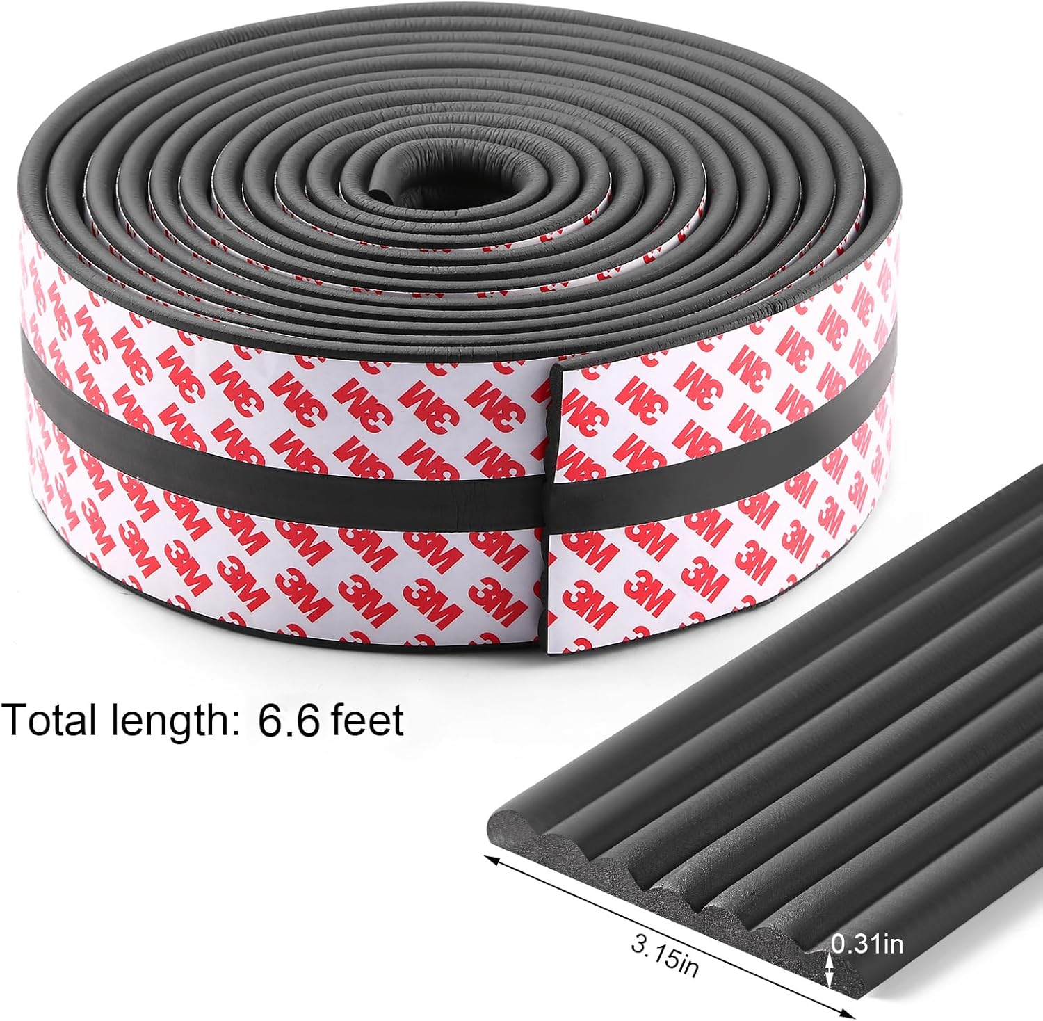 Baby Proofing Edge Protector 6.6 feet with 3M Strong Adhesive Pre-Taped, Baby Proof Padding Extra Wide Edge Safety Guards for Sharp Edges, Table, Desk- Black