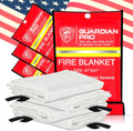 Emergency Fire Blanket for Home and Kitchen - 47"x47" - Must Have Fire Protection - Fire Suppression Fiberglass Fire Blankets for House Camping Car Office Emergency Survival Safety (4 Pack)