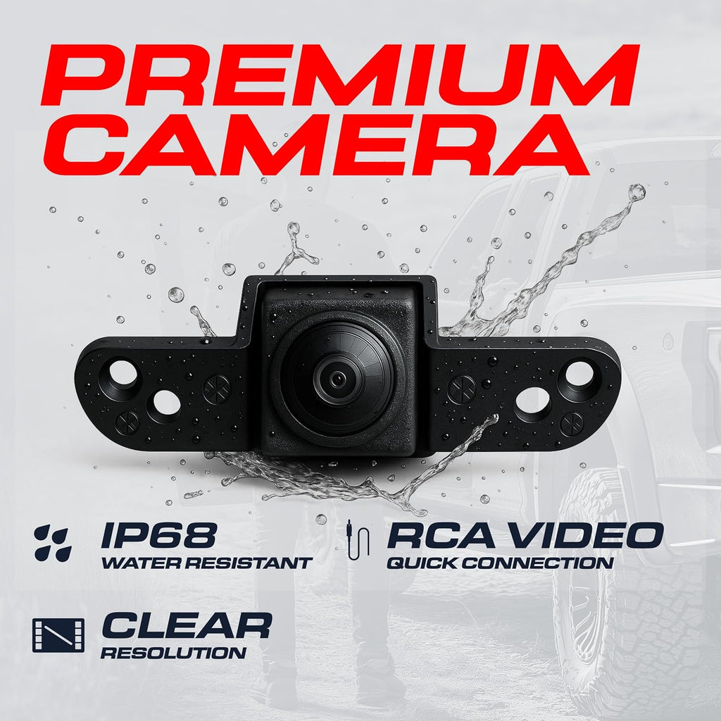 Master Tailgaters Black Tailgate Handle with Backup Camera Replacement for Honda Ridgeline (2006-2014) | IP68 Waterproof | Parking Grid Lines Available | Easy to Install