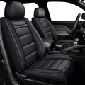 AOMSAZTO Ford Ranger Seat Covers: Full Set Custom Fit 2019 2020 2021 2022 2023 2024 2025 Ford Ranger XLT/XL/Lariat Waterproof Leather Seat Protector(5 Seats, Black)