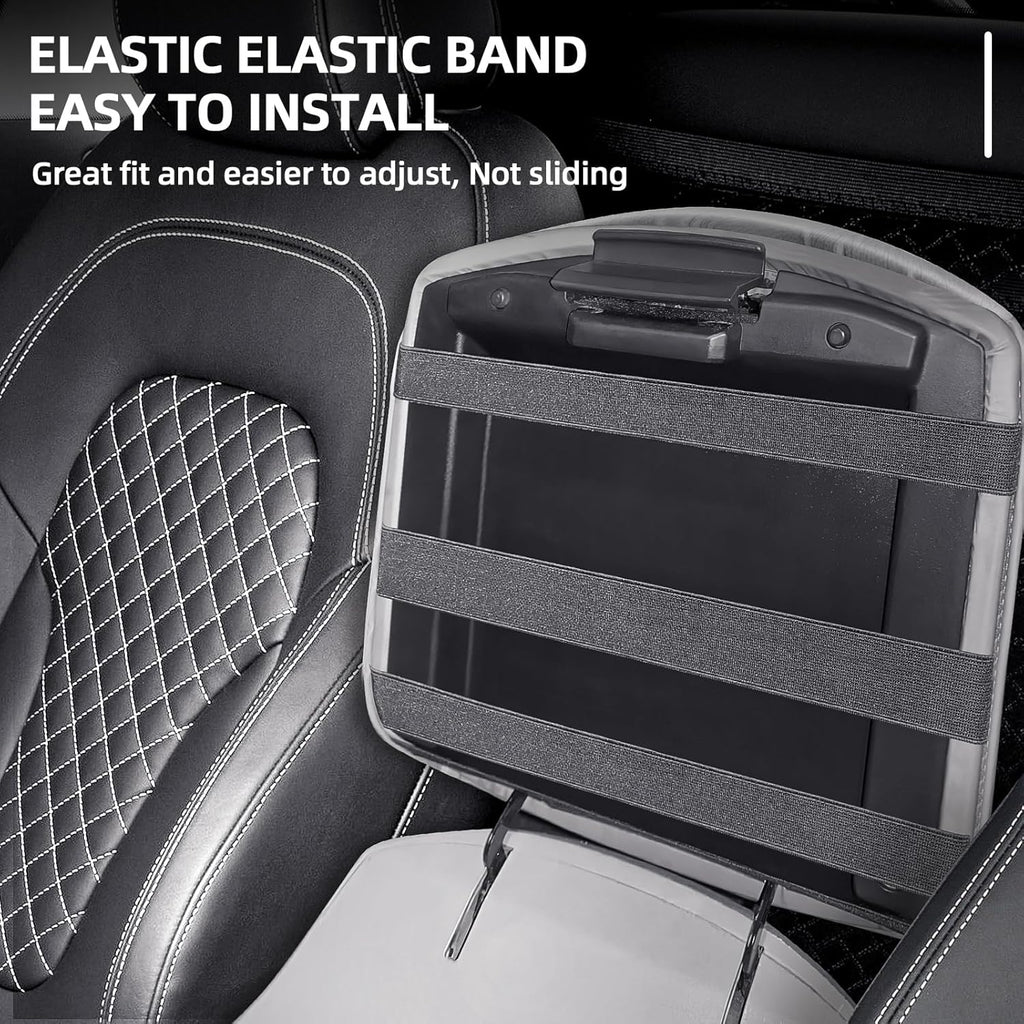 Center Console Cover Fit for 2009-2015 Pilot, Comfortable Armrest Cover Protector Customized Car Accessories, Well-Make PVC Leather Armrest lid Cover for 2009-2015 Pilot （Gray）
