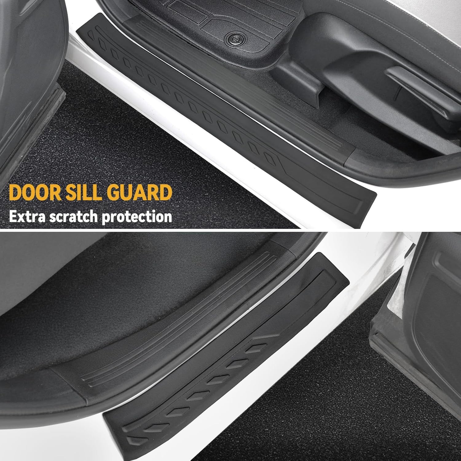 Floor Mats Set for Honda CRV 2026 2025 2024 2023 Accessories(Hybrid & Gasoline), Full Coverage All Weather Floor Mats Cargo Mat with Backrest Protectors & Door Sill Guards