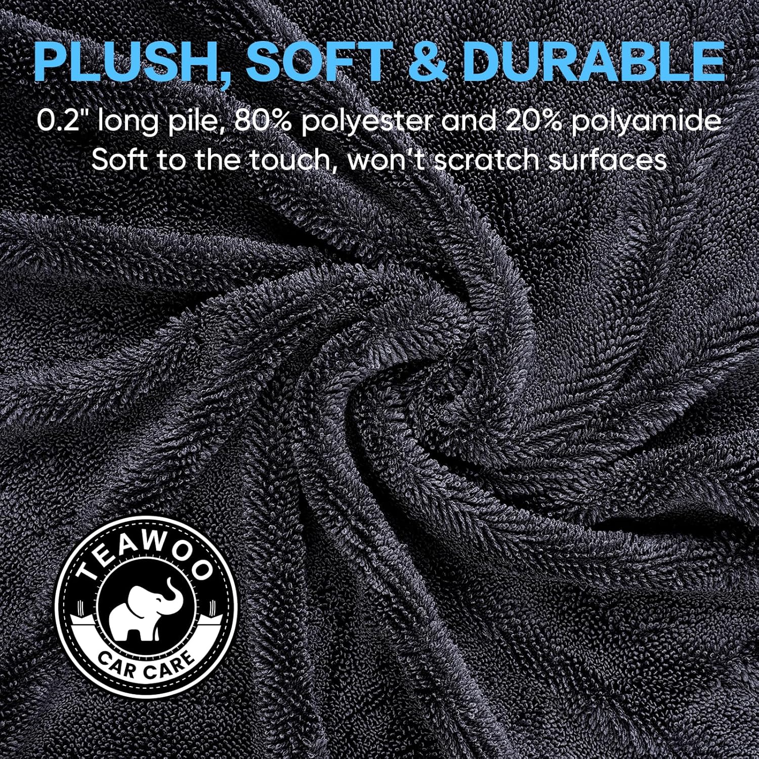 Shiny Wipes Shower Cleaning Cloth, Ultra Absorbent Car Drying Towel, 2 Pack 16 x 24 inch Microfiber Cleaning Cloth for Car, Bath & Househood