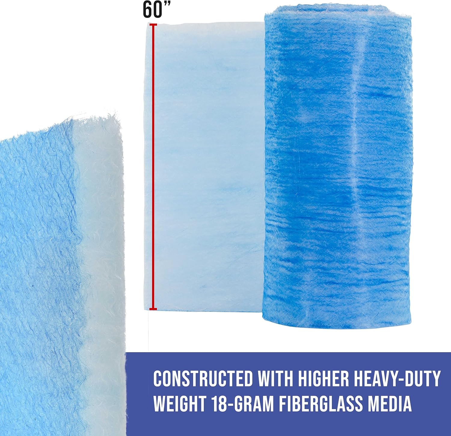 Master Airbrush Elite Paint Spray Booth Exhaust Filter Roll 60" x 200' - 18 Gram Heavy-Duty Fiberglass Paint Arrestor for Filtering Overspray Particles in Auto Body Shops & Refinish Booths
